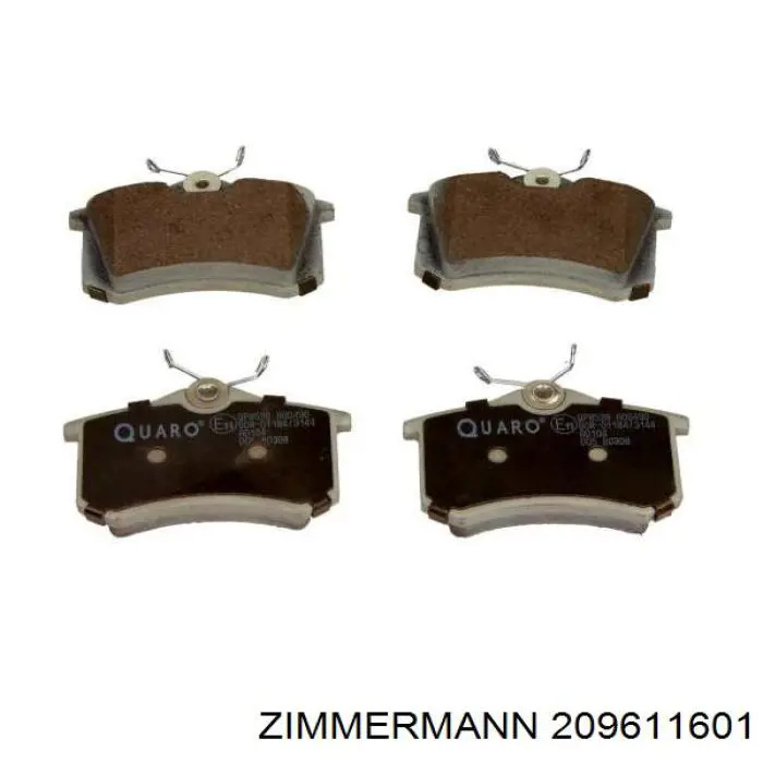 Задние тормозные колодки 209611601 Zimmermann