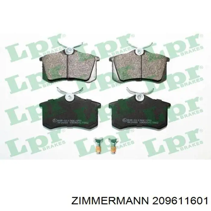 Купить 209611601 Zimmermann Колодки тормозные задние, дисковые