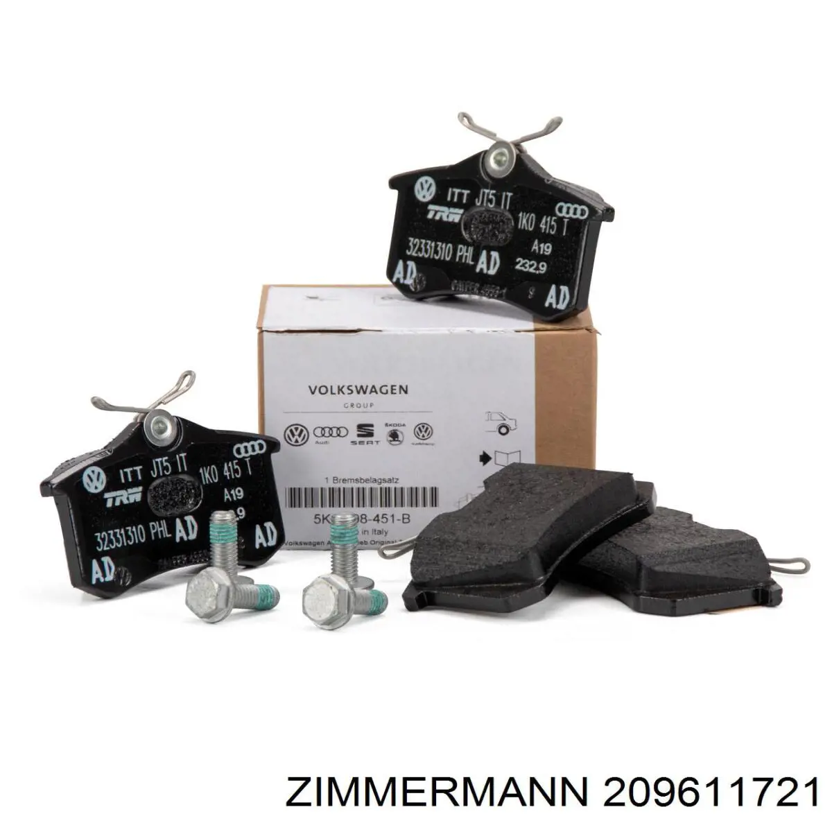 Задние тормозные колодки 209611721 Zimmermann