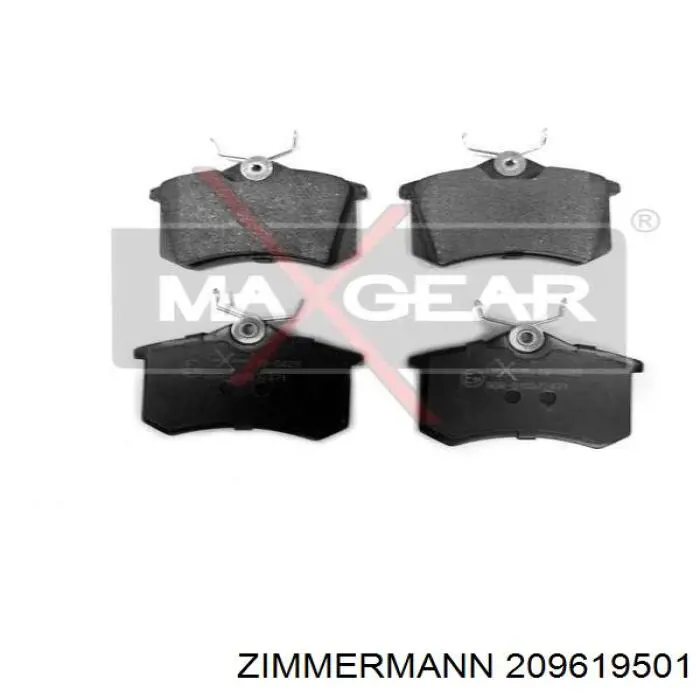 209619501 Zimmermann Колодки тормозные дисковые комплект