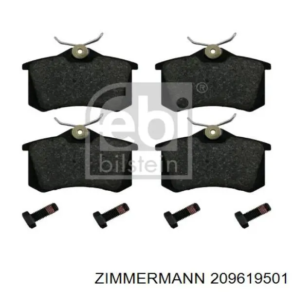 Колодки дисковые  Zimmermann 209619501 цена, от 20.44 USD