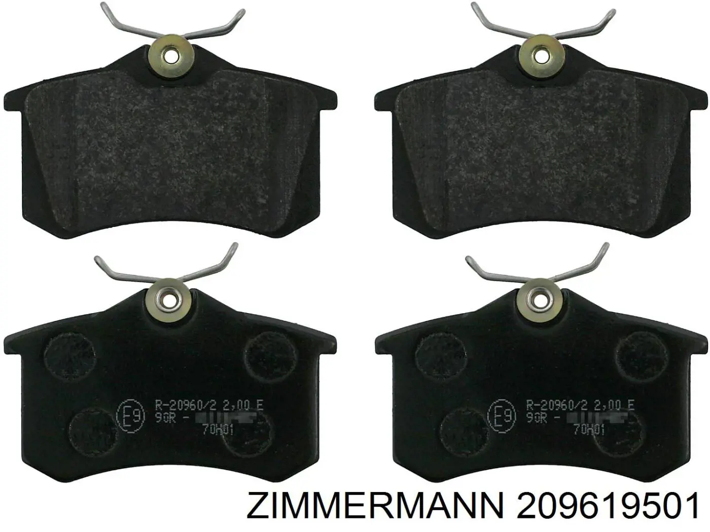Купить 209619501 Zimmermann Колодки тормозные задние, дисковые