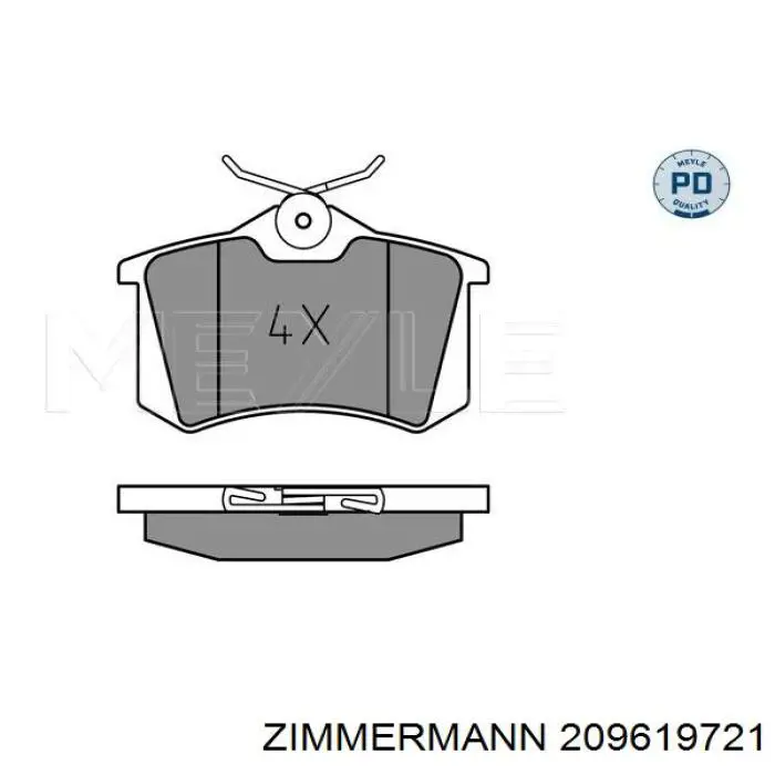 Задние тормозные колодки 209619721 Zimmermann