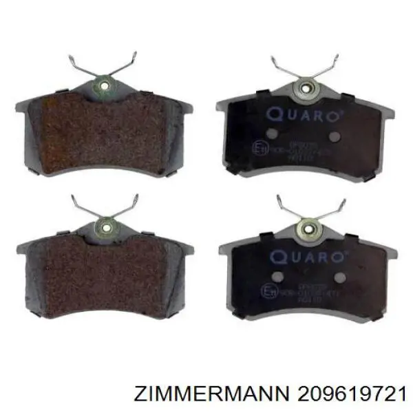 Колодки дисковые  Zimmermann 209619721 цена, от 19.24 USD