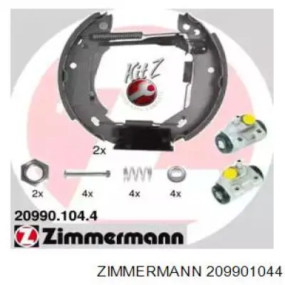209901044 Zimmermann колодки тормозные задние барабанные, в сборе с цилиндрами, комплект