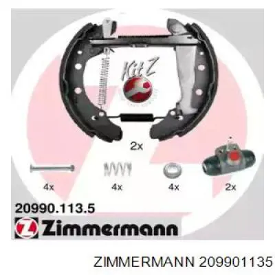 209901135 Zimmermann колодки тормозные задние барабанные
