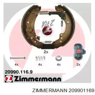 20990.116.9 Zimmermann колодки тормозные задние барабанные