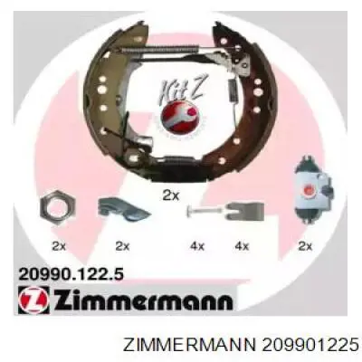 209901225 Zimmermann колодки тормозные задние барабанные