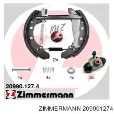 20990.127.4 Zimmermann колодки тормозные задние барабанные