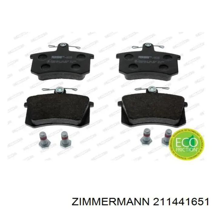 Задние тормозные колодки 211441651 Zimmermann
