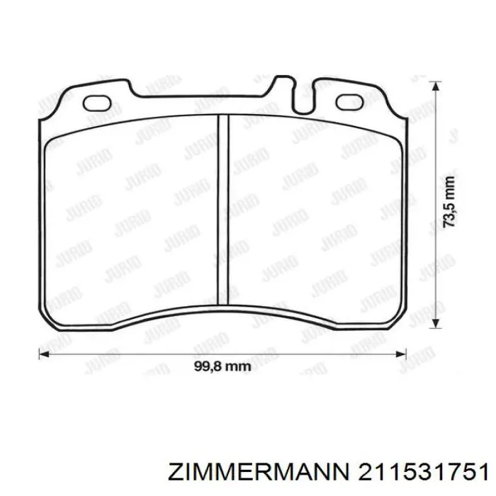 Купить 211531751 Zimmermann Колодки тормозные