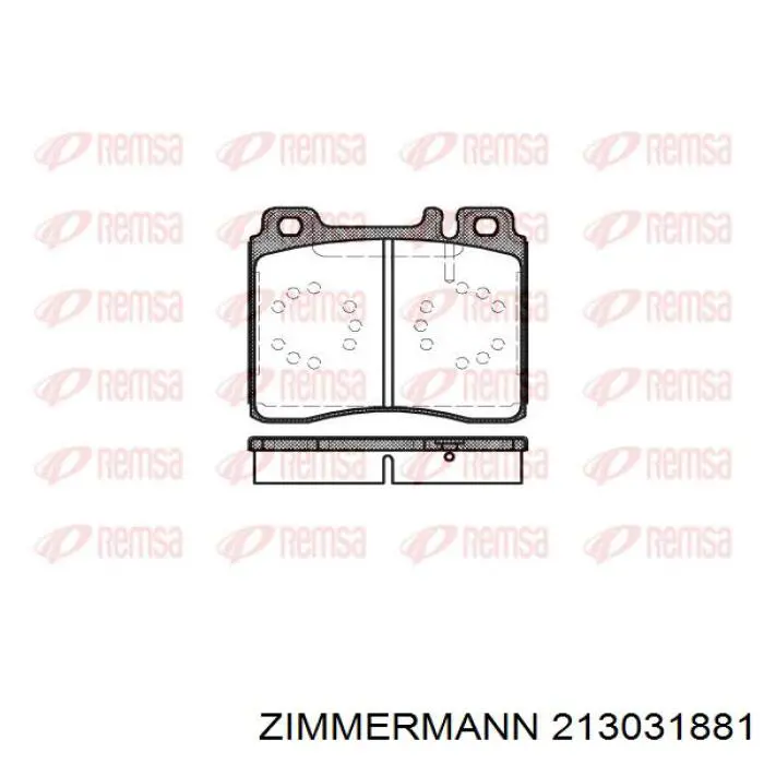 Купить 213031881 Zimmermann Колодки тормозные