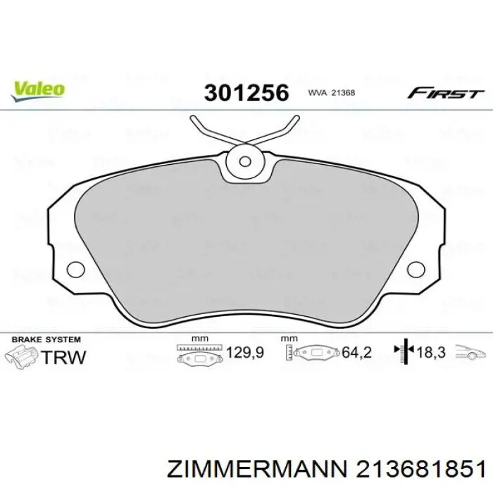 Колодки Zimmermann 213681851 цена, от 28.37 USD