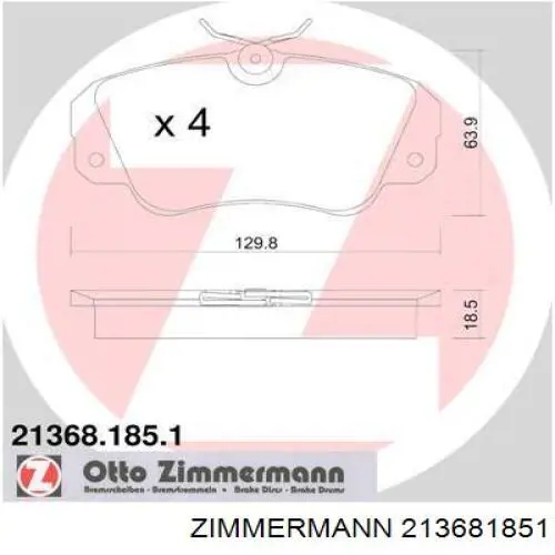 Колодки Zimmermann 213681851 цена, от 28.37 USD