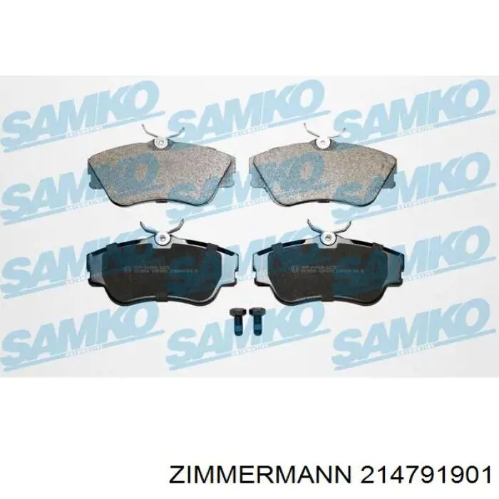 Передние тормозные колодки 214791901 Zimmermann