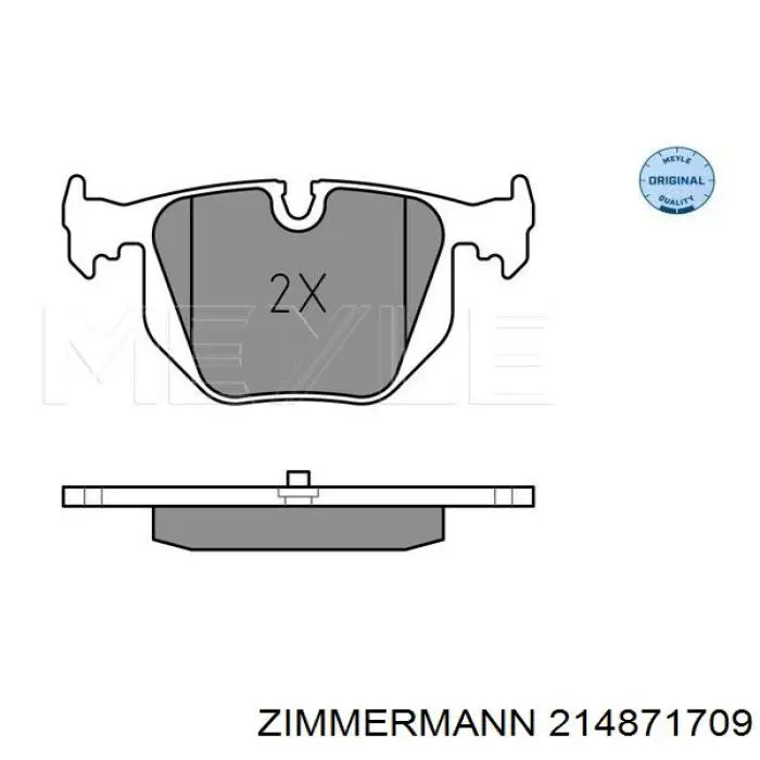 214871709 Zimmermann Колодки тормозные дисковые комплект