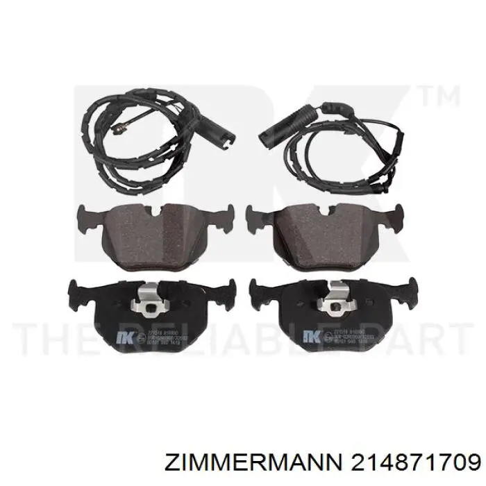 Купить 214871709 Zimmermann Колодки тормозные задние, дисковые