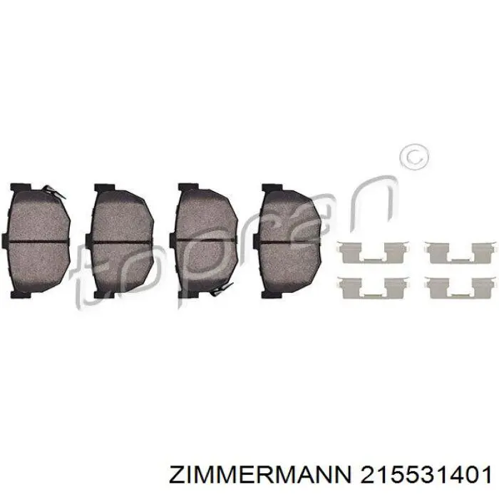 Купить 215531401 Zimmermann Колодки тормозные задние, дисковые