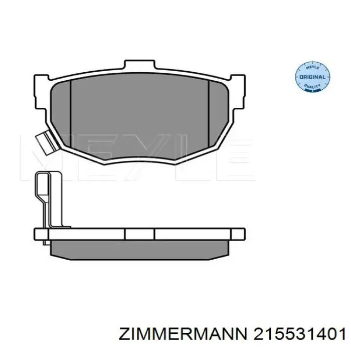 Задние тормозные колодки 215531401 Zimmermann