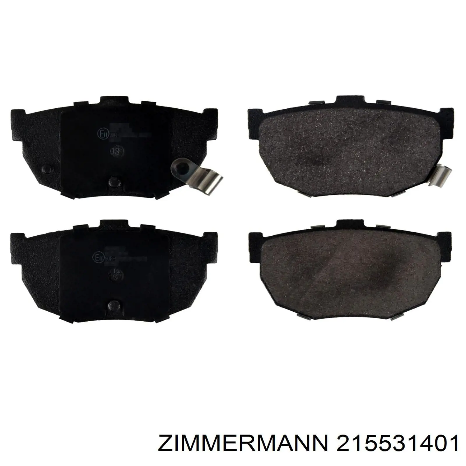 Купить 215531401 Zimmermann Колодки тормозные задние, дисковые