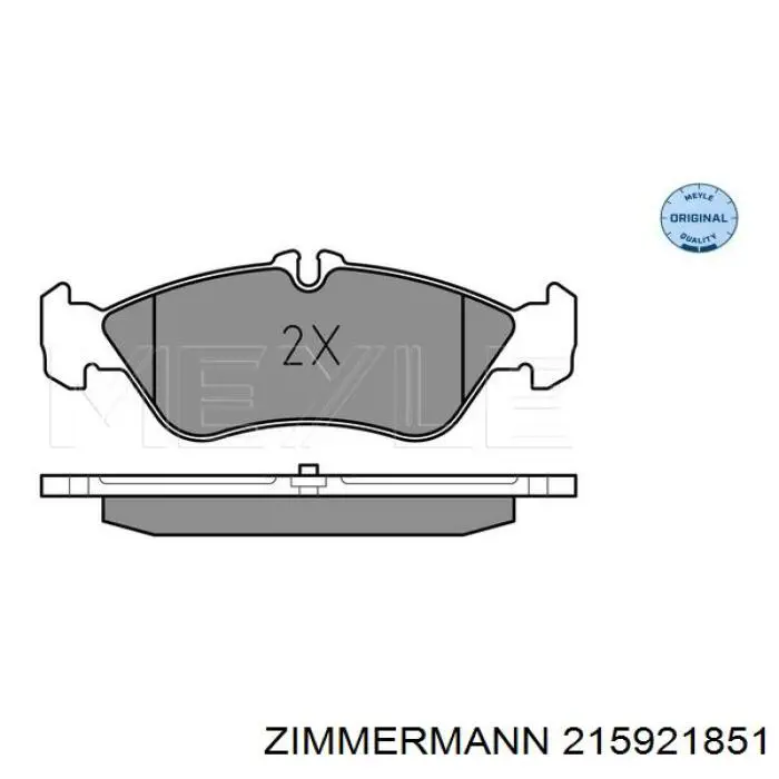 215921851 Zimmermann Колодки тормозные дисковые комплект