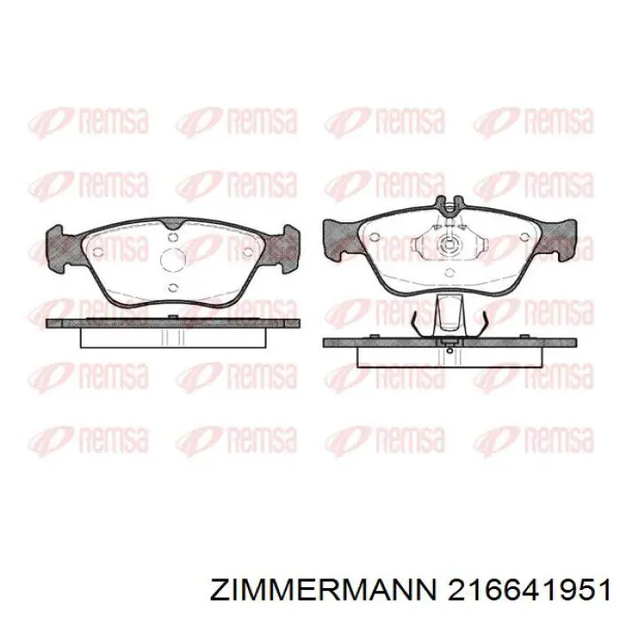 Передние тормозные колодки 216641951 Zimmermann