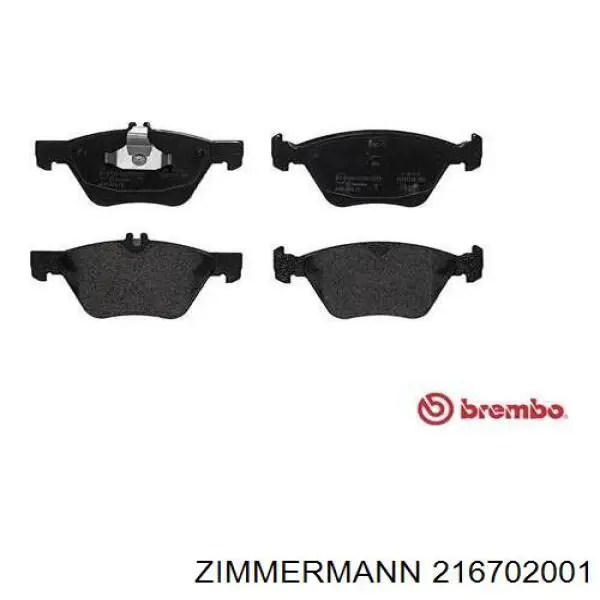 216702001 ZIMMERMANN - Колодки тормозные дисковые комплект
