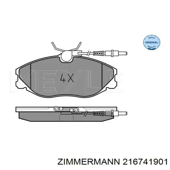 Тормозные колодки Zimmermann 216741901