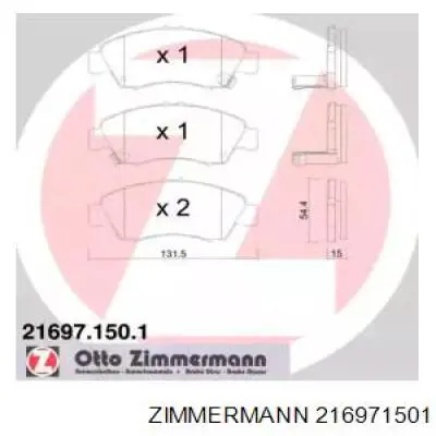 Колодки Zimmermann 216971501 цена, от 20.71 USD