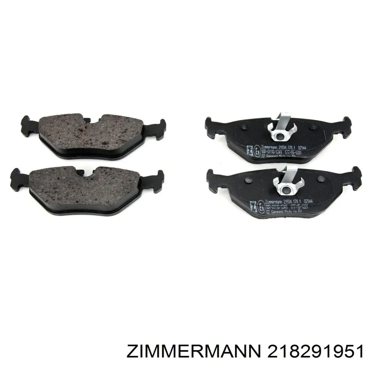 Передние тормозные колодки 218291951 Zimmermann