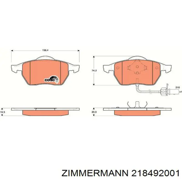 218492001 Zimmermann Колодки передние