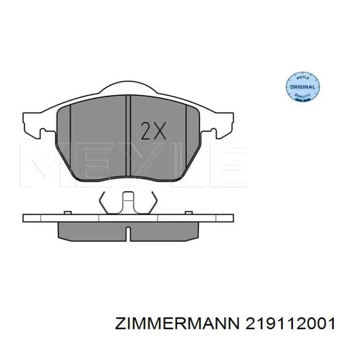 Купить 219112001 Zimmermann Колодки тормозные