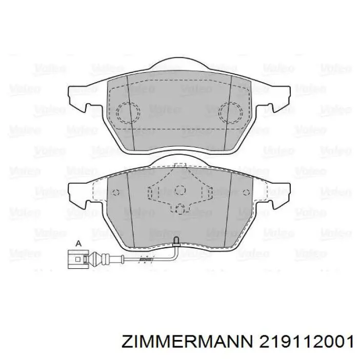 Колодки Zimmermann 219112001 цена, от 29.72 USD