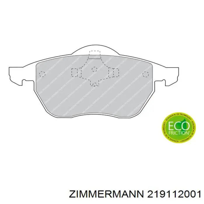 Купить 219112001 Zimmermann Колодки тормозные