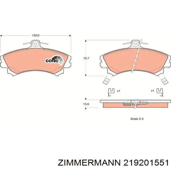 Колодки Zimmermann 219201551 цена, от 17.61 USD