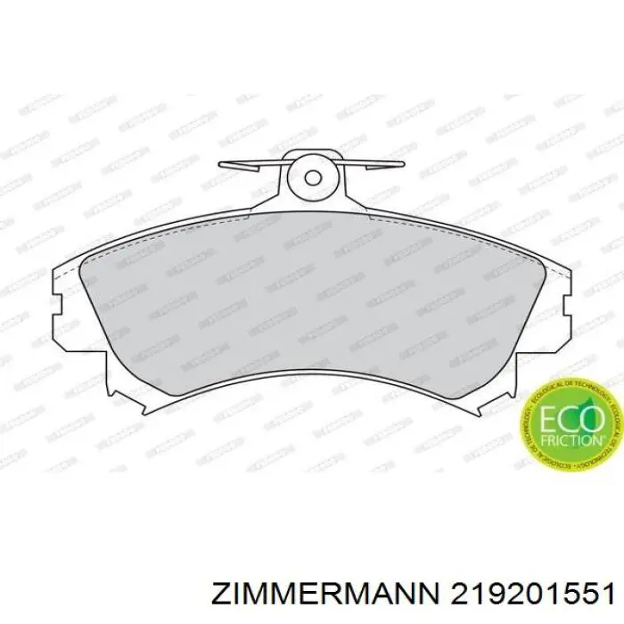 Купить 219201551 Zimmermann Колодки тормозные