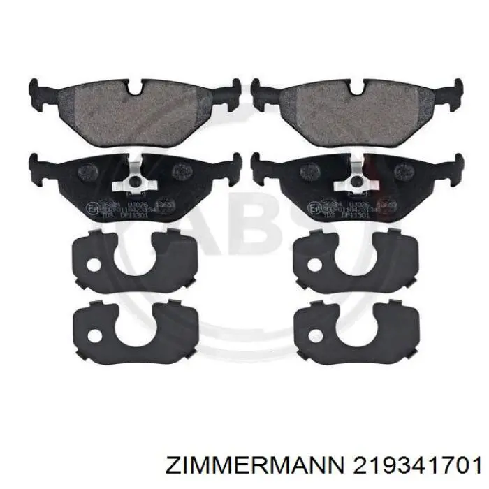 Задние тормозные колодки 219341701 Zimmermann