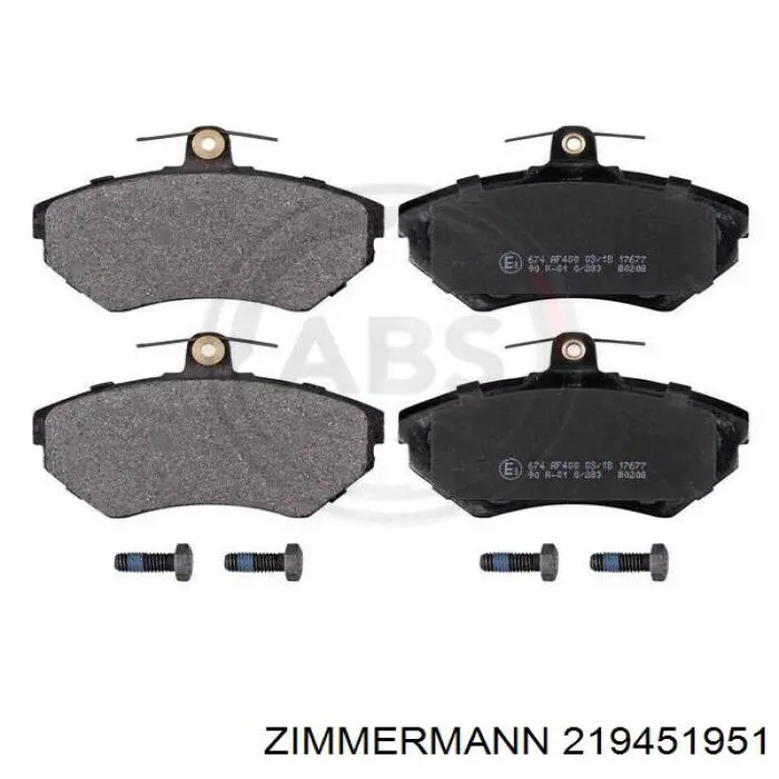 Передние тормозные колодки 219451951 Zimmermann