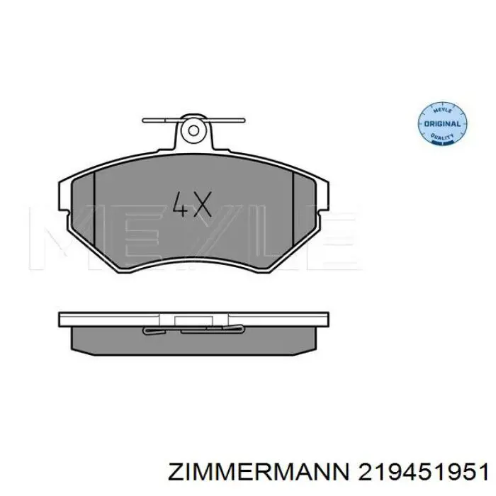 Купить 219451951 Zimmermann Колодки тормозные
