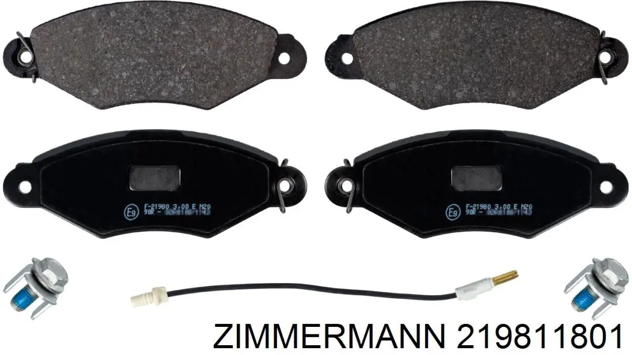 Купить 219811801 Zimmermann Колодки тормозные