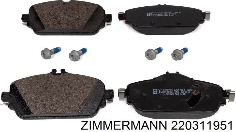 Передние тормозные колодки 220311951 Zimmermann