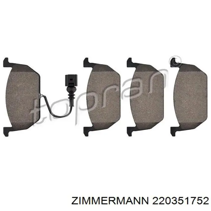 Купить 220351752 Zimmermann Колодки тормозные