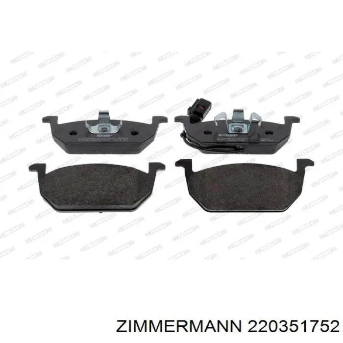 Передние тормозные колодки 220351752 Zimmermann