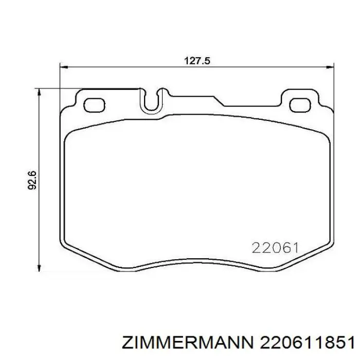 Колодки Zimmermann 220611851 цена, от 59.42 USD