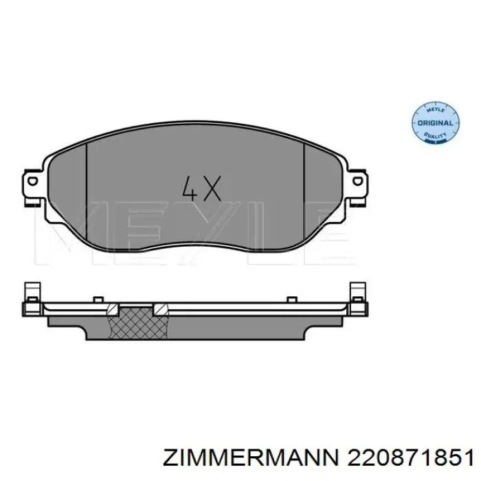 Купить 220871851 Zimmermann Колодки тормозные