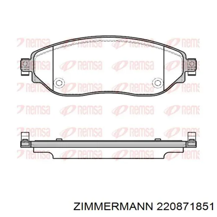 Передние тормозные колодки 220871851 Zimmermann