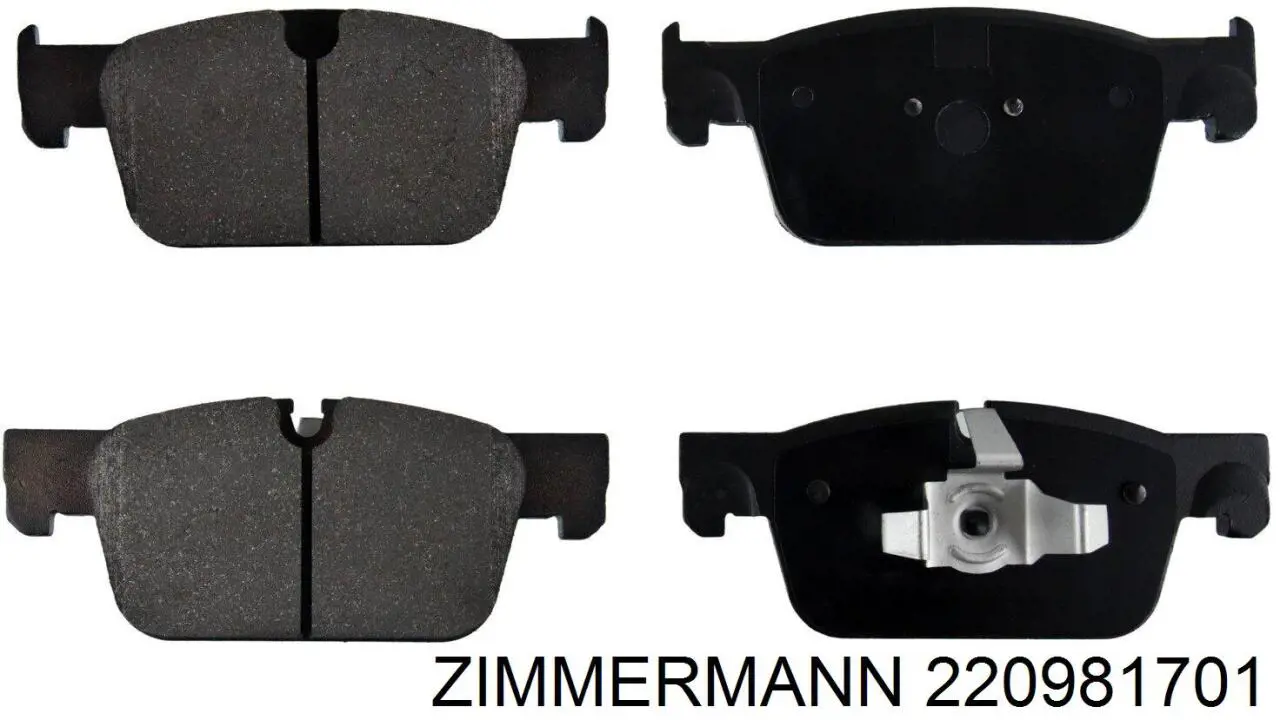 220981701 Zimmermann sapatas do freio dianteiras de disco