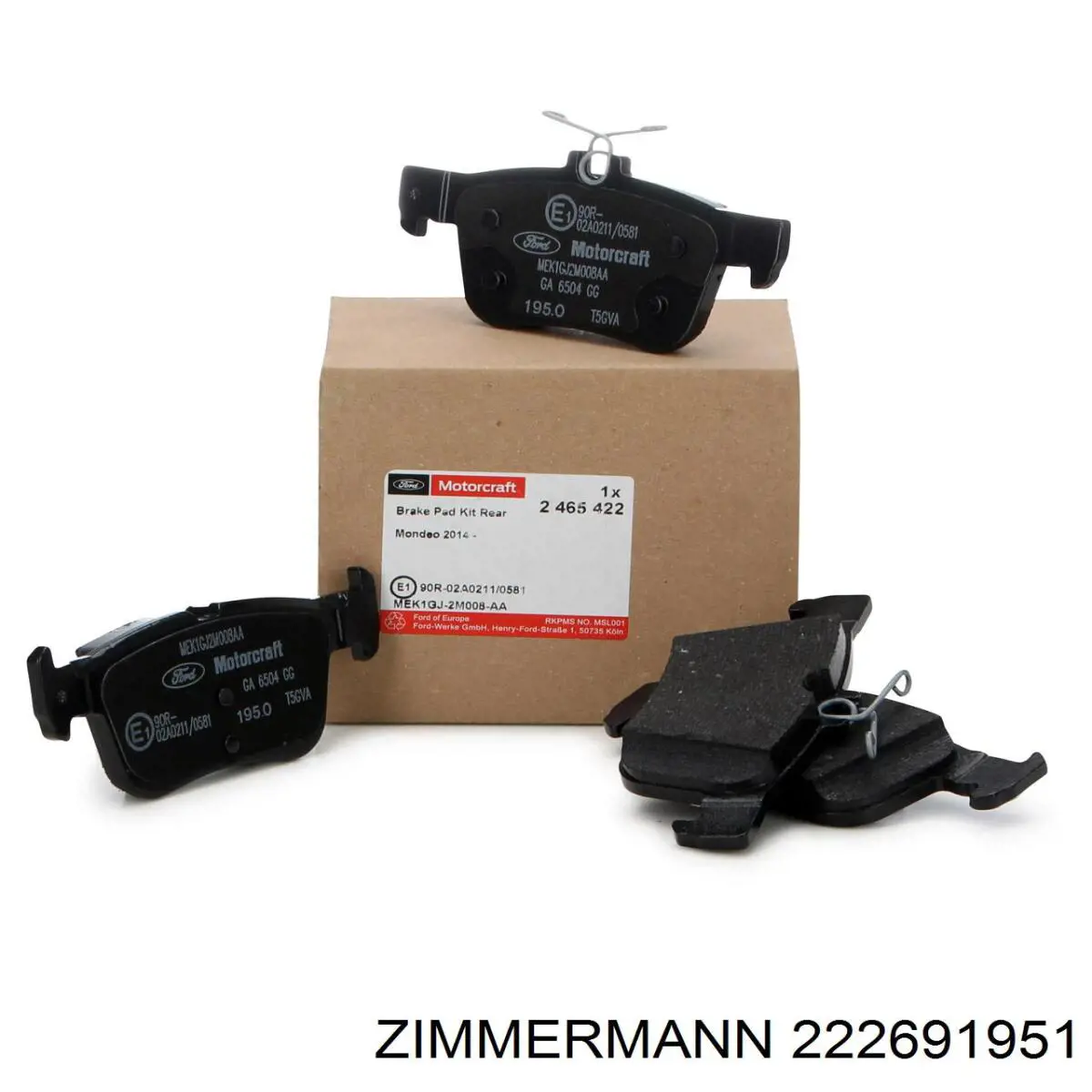 Передние тормозные колодки 222691951 Zimmermann