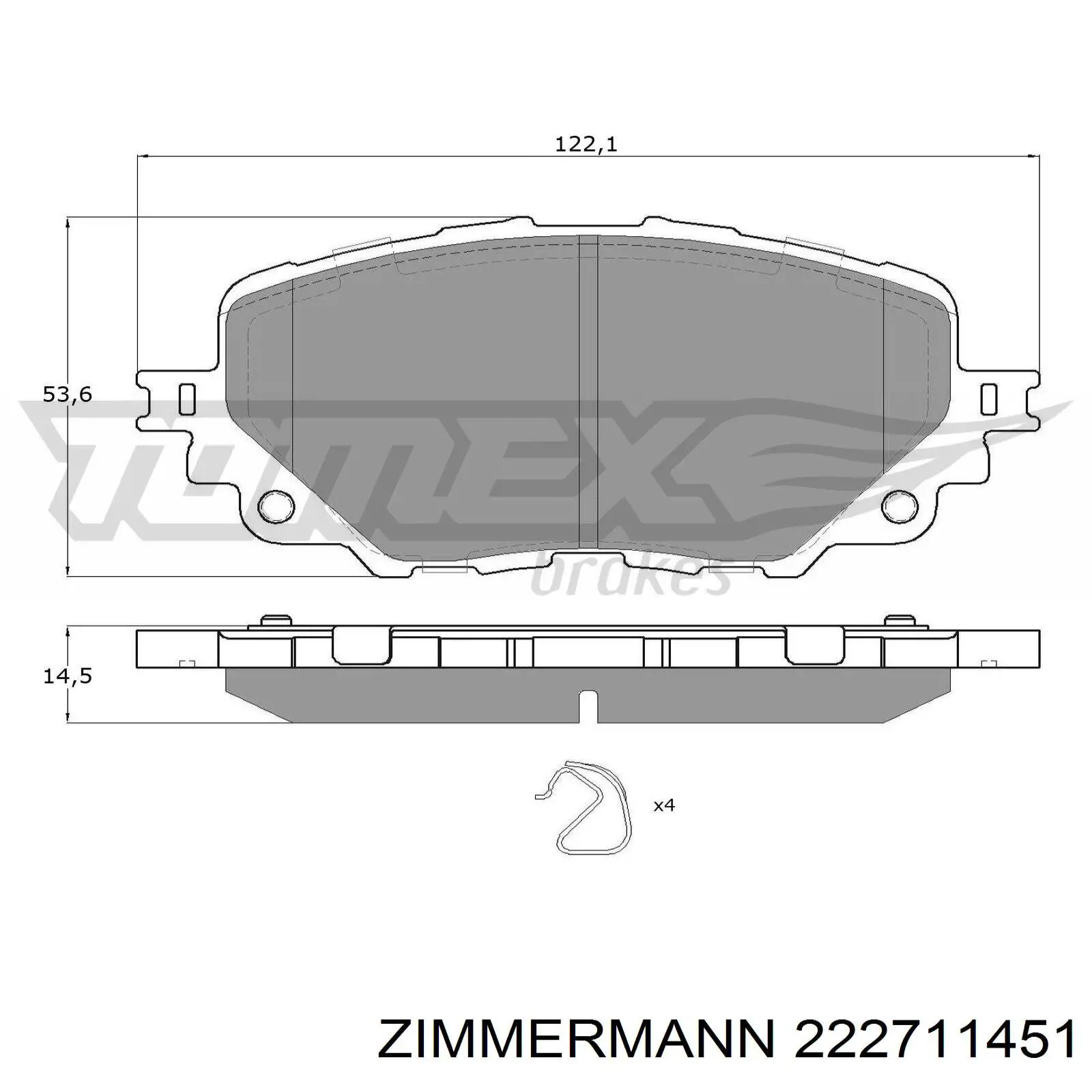 Колодки Zimmermann 222711451 цена, от 49.57 USD