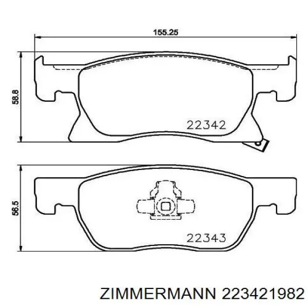 223421982 Zimmermann Колодки передние